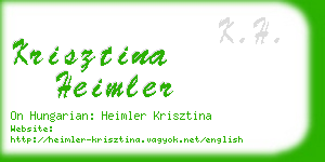 krisztina heimler business card